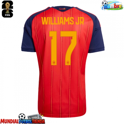 Camiseta España Nico Williams #17 Primera Equipación Replica Mundial 2026 mangas cortas